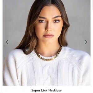 Gold Necklace NEW 17in Eddie Borgo Designer Thick Link Chain Rachel Zoe